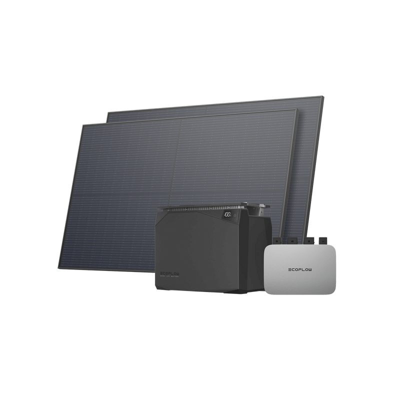 Load image into Gallery viewer, EcoFlow 450W Portable Solar Panel 450W*2 Rigid Solar Panel / PowerStream + Waterproof Battery 2 kWh(BKW DP Cable 0.5m) / Incl. VAT