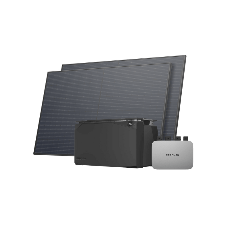 Load image into Gallery viewer, EcoFlow 450W Portable Solar Panel 450W*2 Rigid Solar Panel / PowerStream + Waterproof Battery 5 kWh(BKW DP Cable 0.5m) / Incl. VAT