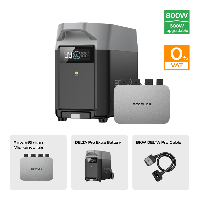 Load image into Gallery viewer, EcoFlow DELTA Pro Smart Extra Battery (Refurbished) 0% VAT (Only Germany) DELTA Pro Extra Battery + PowerStream 600 W(Member-only)