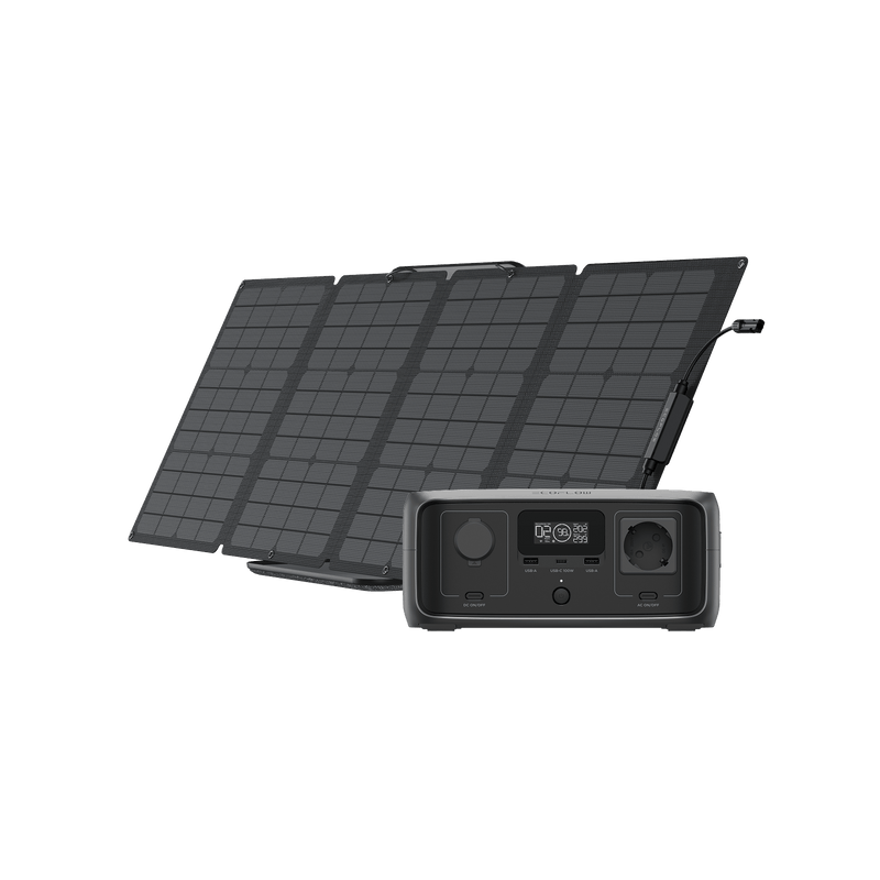 Load image into Gallery viewer, EcoFlow RIVER 3 Portable Power Station RIVER 3 + 110W Solar Panel