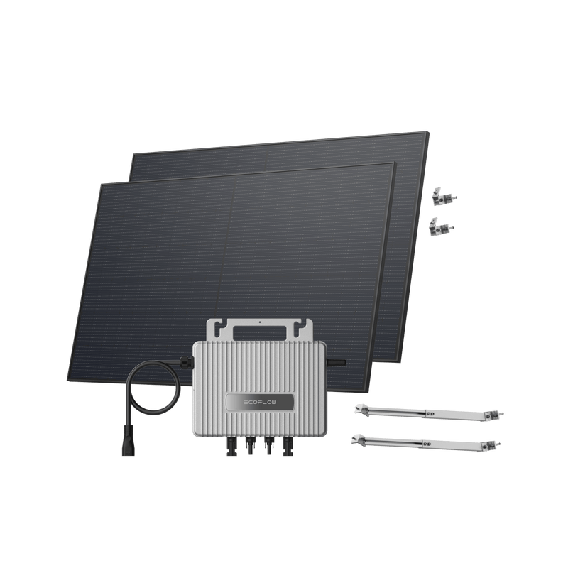 Load image into Gallery viewer, EcoFlow STREAM Adjustable Facade Kit 90° Wall / (900Wp) 2 × 450W Rigid Solar Panel + STREAM Microinverter / Bracket: Facade