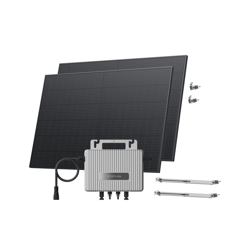 Load image into Gallery viewer, EcoFlow STREAM Adjustable Facade Kit 90° Wall / (800Wp) 2 × 400W Rigid Solar Panel + STREAM Microinverter / Bracket: Facade