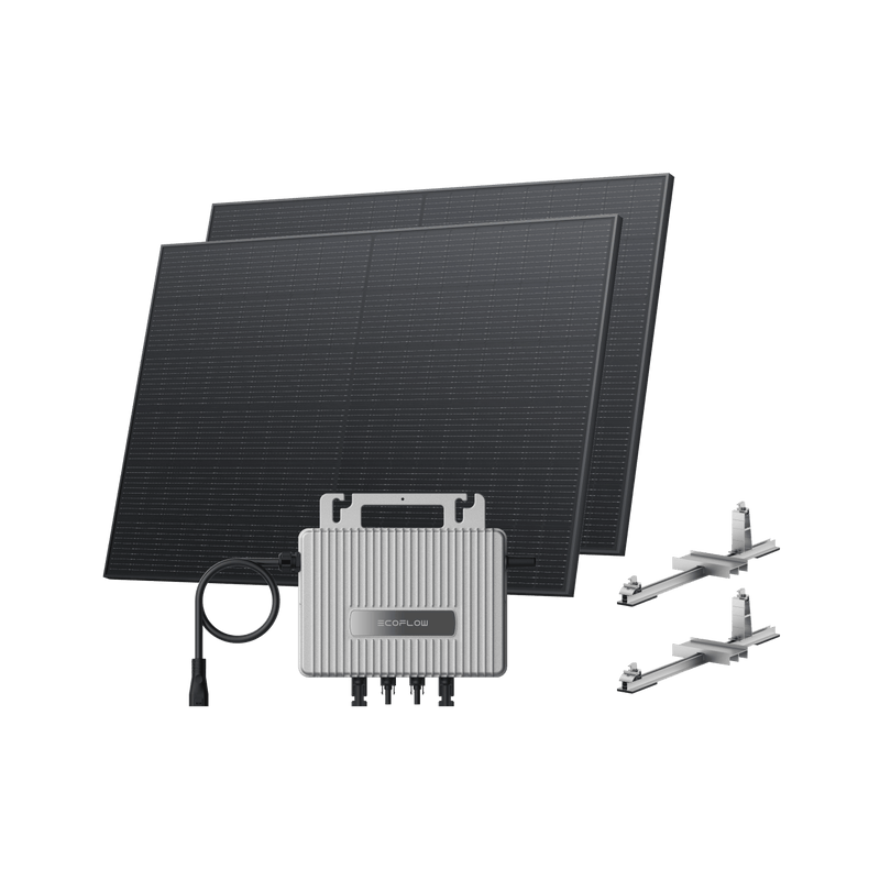 Load image into Gallery viewer, EcoFlow STREAM Balcony Solar System STREAM Microinverter + 2 x 400 W Rigid Solar Panel / Bracket: Garden