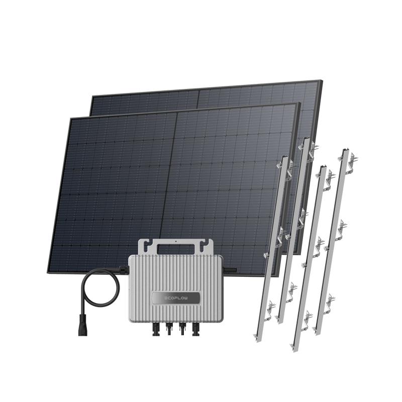 Load image into Gallery viewer, EcoFlow STREAM Balcony Solar System STREAM Microinverter + 2 x 520 W Rigid Solar Panel / Bracket: Pitched Roof