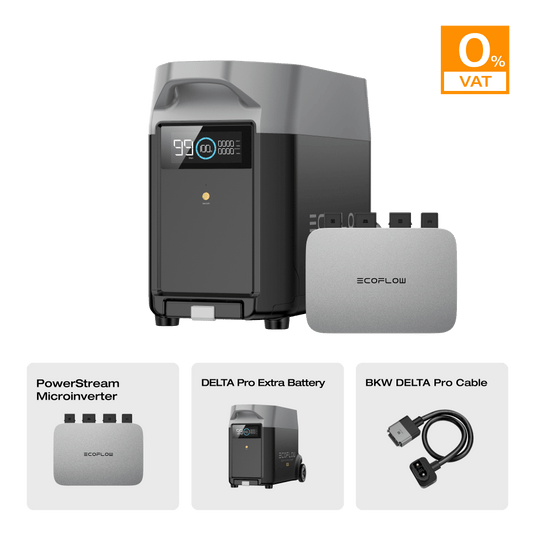 EcoFlow DELTA Pro Smart Extra Battery (Refurbished) 0% VAT (Only Germany) DELTA Pro Extra Battery + PowerStream 800 W（Member-only）